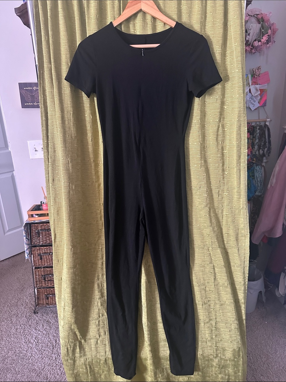 SHEIN Black Short-Sleeve Jumpsuit Romper